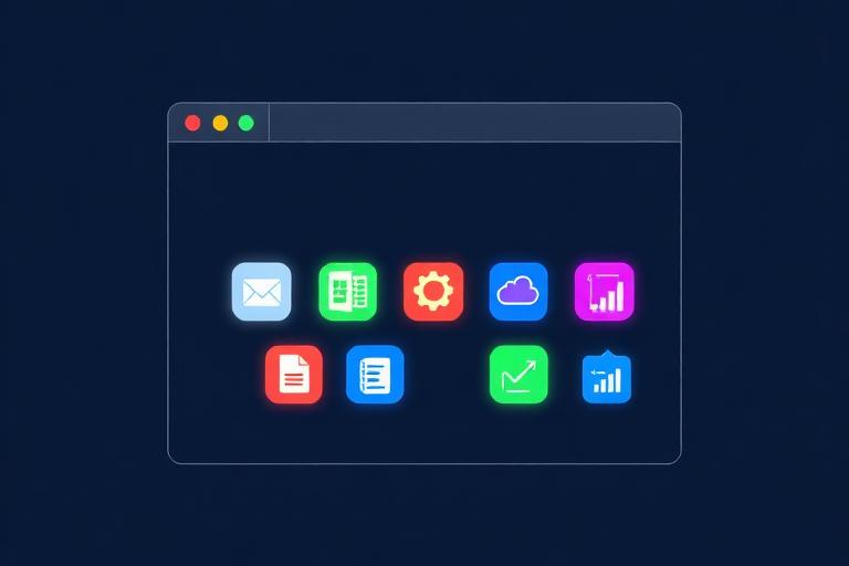 Programmlandschaft mit gängigen Business-Tools